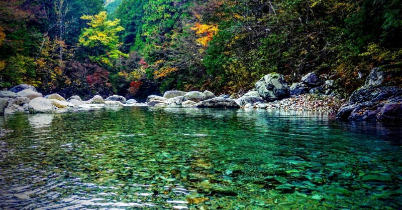 大桑村の阿寺渓谷
